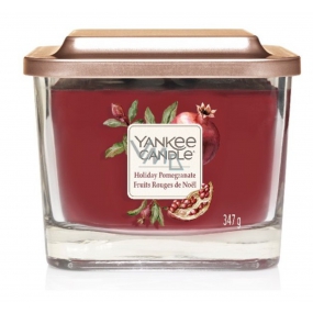 Yankee Candle Holiday Pomegranate - Pomegranate Soy Scented Candle Elevation Medium Glass 3 Wicks 347 g