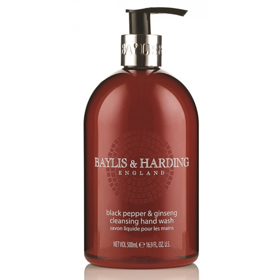 Baylis & Harding Men Black Pepper and Ginseng Liquid Hand Soap Dispenser 500 ml