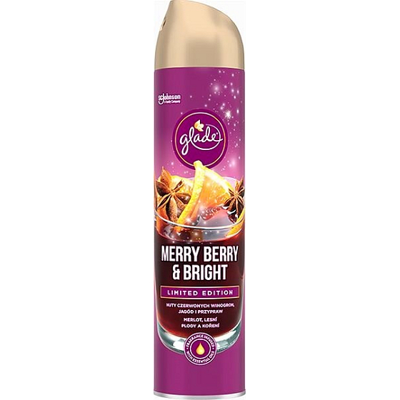 Glade Merry Berry & Bright with the scent of merlot, berries and spices air freshener spray 300 ml