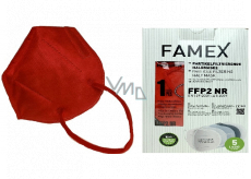 Famex Respirator oral protective 5-layer FFP2 face mask red 10 pieces