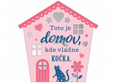Albi Hanging plaque house Cat 9 x 10 cm