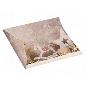 Folding Christmas gift box with horse and glitter 33 x 25 cm