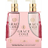 Grace Cole Warm Vanilla & Sandalwood - Vanilla & Sandalwood liquid hand soap 300 ml + soft hand lotion 300 ml, cosmetic set for women