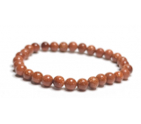 Goldstone gold elastic bracelet, ball 6 mm / 16 - 17 cm, ambition stone