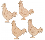 Wooden chicken with glue 4 cm 24 pieces