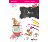 Ditipo Glitter colouring book Foxy 8 sheets 21 x 30 cm