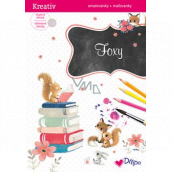 Ditipo Glitter colouring book Foxy 8 sheets 21 x 30 cm