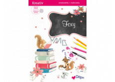 Ditipo Glitter colouring book Foxy 8 sheets 21 x 30 cm