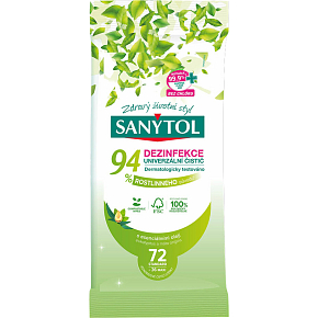 Sanytol Disinfecting Cleaning Wipes, 72 pcs