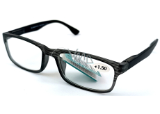 Berkeley Reading dioptric glasses +1.5 plastic black, black stripes 1 piece MC2248
