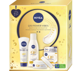 Nivea Q10 Power Vibes Q10 Anti-Age hand cream 100 ml + Q10 Power anti-wrinkle cleansing lotion 200 ml + Q10 Power anti-wrinkle day cream 50 ml, cosmetic set for women