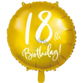 Ditipo Balloon inflatable anniversary number 18 gold 45 cm foil