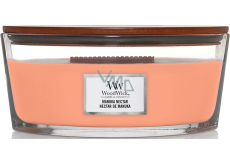 WoodWick Manuka Nectar - Manuka Nectar scented candle with wooden wick and lid glass boat 453 g