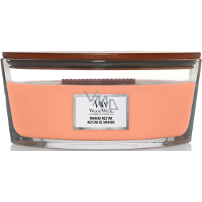 WoodWick Manuka Nectar - Manuka Nectar scented candle with wooden wick and lid glass boat 453 g