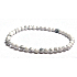 Magnesite / Howlite bracelet elastic natural stone, ball 4 mm / 19 cm, cleansing stone