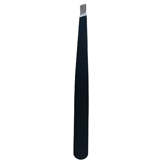 Black slanted tweezers 9.5 cm