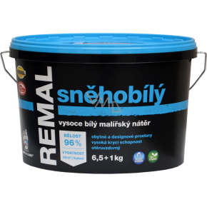 REMAL Snow White high white color for walls, 6.5+1 kg