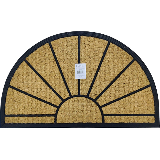 Tidy Home Doormat Rubber and Coconut Half Circle 45 × 75 cm