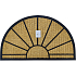 Tidy Home Doormat Rubber and Coconut Half Circle 45 × 75 cm
