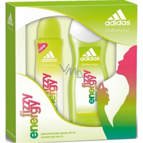 Adidas Fizzy Energy shower gel 250 ml + deodorant spray 150 ml, cosmetic set