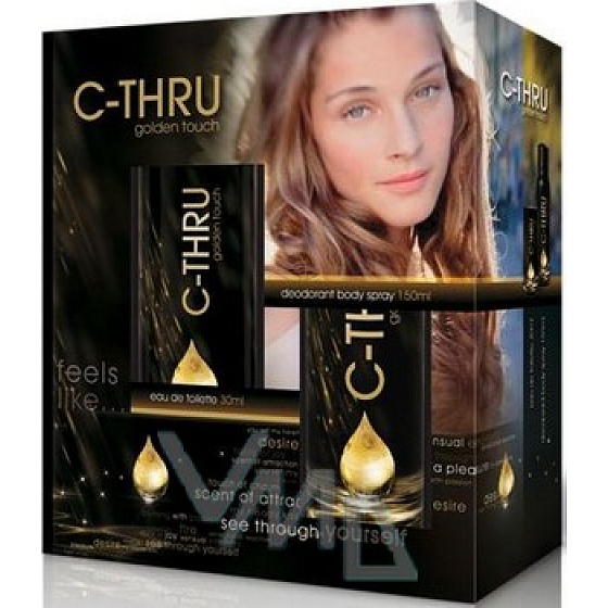 C-Thru Golden Touch eau de toilette 30 ml + deodorant spray 150 ml, for women gift set