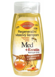 Bione Cosmetics Honey and Keratin Q10 Coenzyme Regenerating Hair Shampoo for All Skin and Hair Types 260 ml
