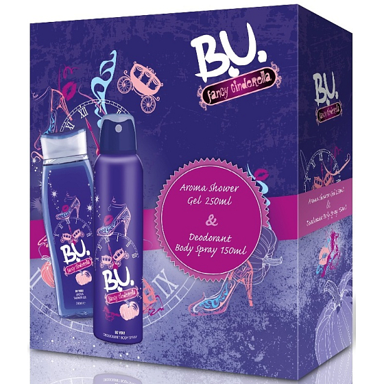 BU Fancy Cinderella deodorant spray 150 ml + shower gel 250 ml, gift set for women