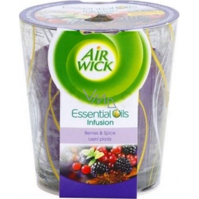 Air Wick Essential Oils Infusion Wild berries scented candle glass 105 g