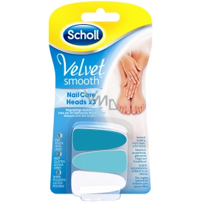 Scholl Velvet Smooth Blue spare head for electric nail file 3 pieces