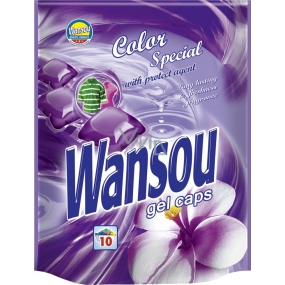 Wansou Color Special Concentrated Gel Washing Capsules For Colorful Laundry 10 Pieces