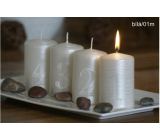 Lima Advent set with numbers candle white cylinder 60 x 90 mm 4 pieces