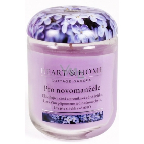 Heart & Home For the newlyweds Large soy scented candle burns up to 70 hours 310 g
