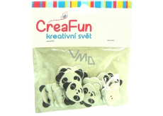 CreaFun Dřevěné knoflíky Panda 23 x 20 mm 20 kusů