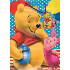 Ditipo Gift paper bag 26 x 13.7 x 32.4 cm Disney Winnie the Pooh, piggy bank, wasps