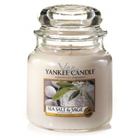 Yankee Candle Sea Salt & Sage Classic Sea Glass Sage Candle Sage 411 g