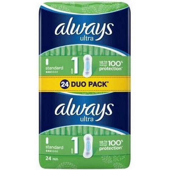 Always Ultra Standard sanitary pads 24 pieces