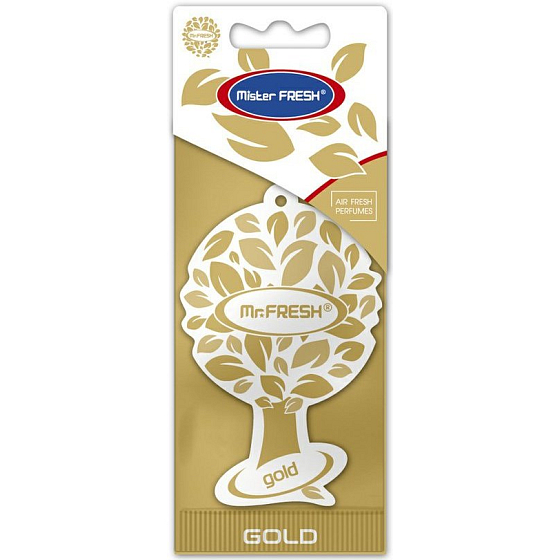 Mister Fresh Car Parfume Gold air freshener hanging 1 piece