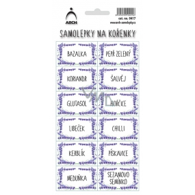 Arch Stickers for Spice Jars Lavender Basil - Pure Spice Varieties