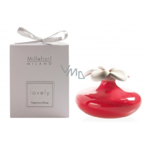 Millefiori Milano Lovely Diffuser Flower Container for Scenting Fragrance Using Porous Top Small Red
