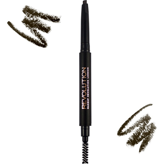 Makeup Revolution Duo Brow Pencil Dark Brown 0.15 g
