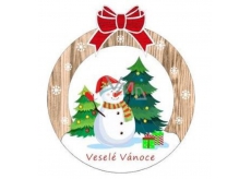 Albi Wooden Carved Ornament - Snowman