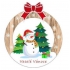 Albi Wooden carved Christmas ornament Snowman 9.5 x 8.5 cm
