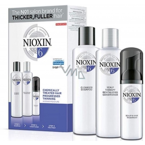 Nioxin System 6 3-phase system for significantly thinning natural and chemically treated medium to strong hair shampoo 300 ml + conditioner 300 ml + skin treatment 100 ml