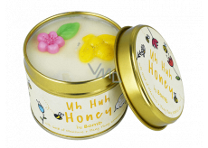Bomb Cosmetics Honey - Uh Huh Honey Scented natural, handmade candle in a tin can burns for up to 35 hours