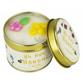 Bomb Cosmetics Honey - Uh Huh Honey Scented natural, handmade candle in a tin can burns for up to 35 hours