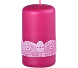 Emocio Egg candle raspberry cylinder 60 x 100 mm