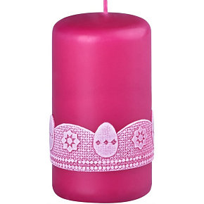 Emocio Egg candle raspberry cylinder 60 x 100 mm