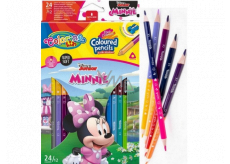 Colorino Crayons triangular Disney Minnie double-sided 24 colors