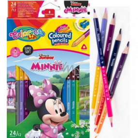 Colorino Crayons triangular Disney Minnie double-sided 24 colors