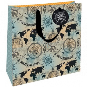 Nekupto Gift paper bag 32.5 x 32.5 x 14 cm Compass 1873 L - LIL